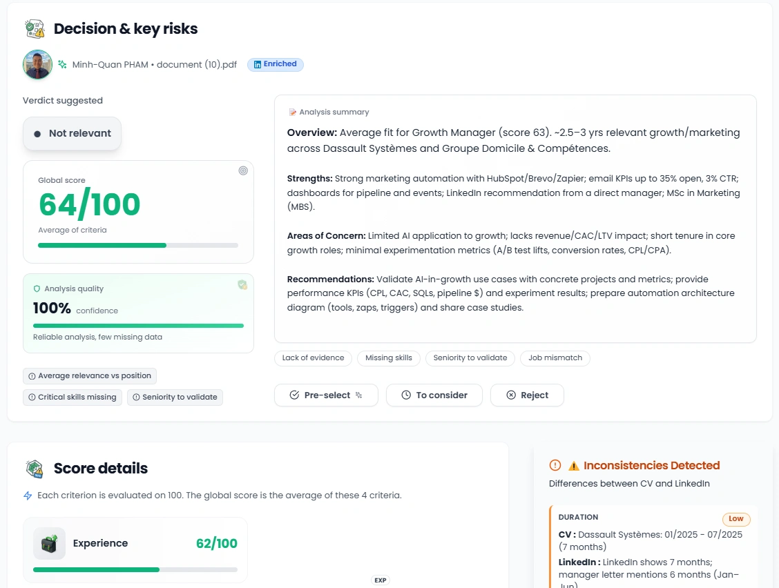 Automatic LinkedIn Enrichment